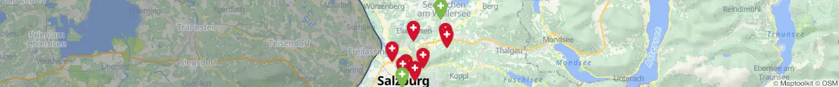 Kartenansicht für Apotheken-Notdienste in der Nähe von Hallwang (Salzburg-Umgebung, Salzburg)